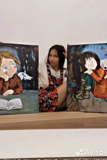 Купить картину. Акрил. На холсте. 60х70. Ангел