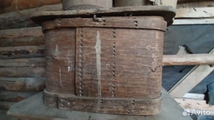 Сундук, короб, ларь лубяной. Ручная работа 19 век