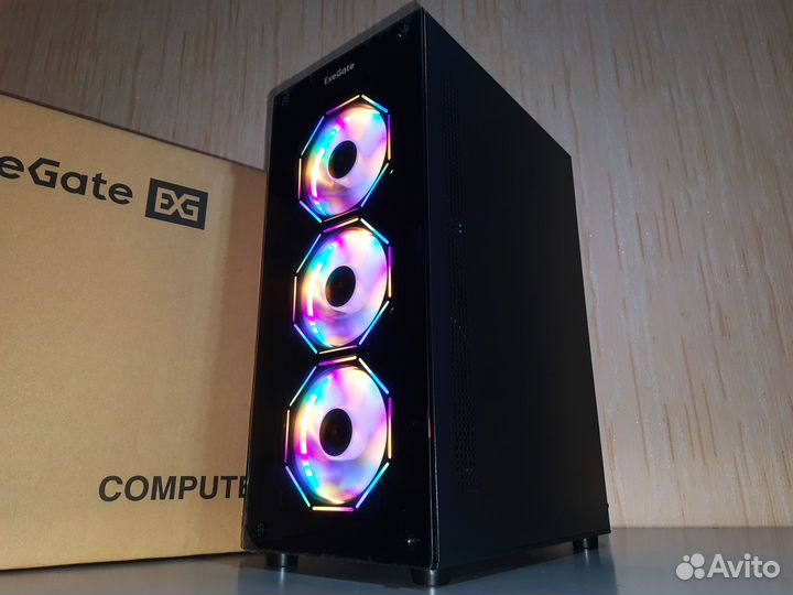 Новый Корпус EXG Gаming Case V3 RGB X4-FAN ATX