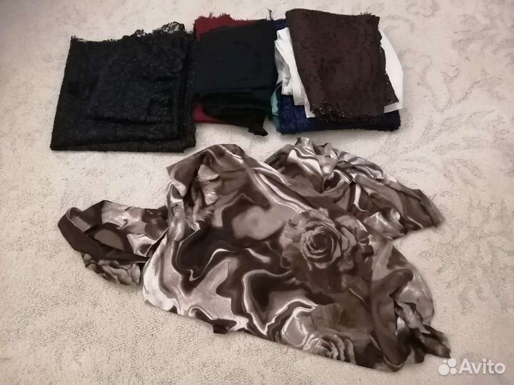 Ткань пакетом. Остатки. Италия