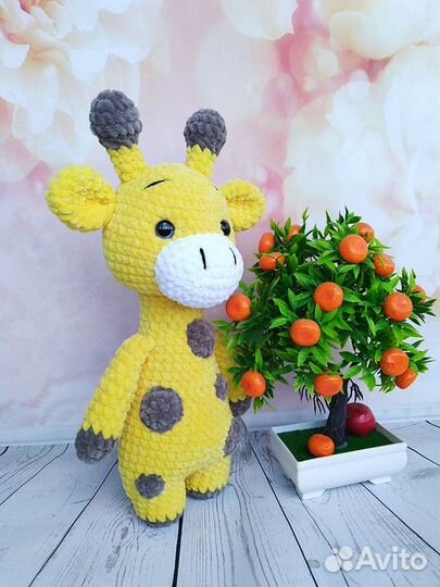 Мягкая игрушка Жираф вязаный крючком