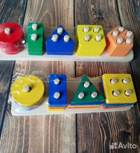 Деревянный сортер монтессори 4 фигуры