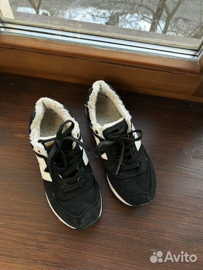 Кроссовки зимние new balance 574 размер 36