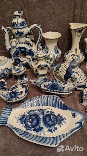 Фарфоровая посуда гжель