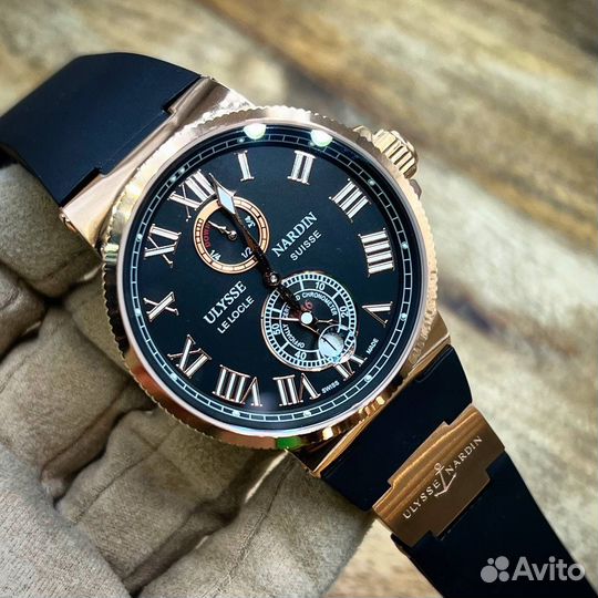 Часы мужские ulysse nardin черные каучук