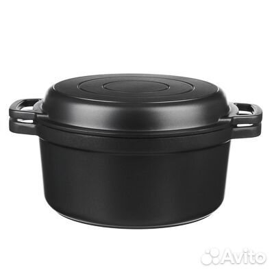 Славяна Кобальт Казан с крышкой-сковородой, 4,5л