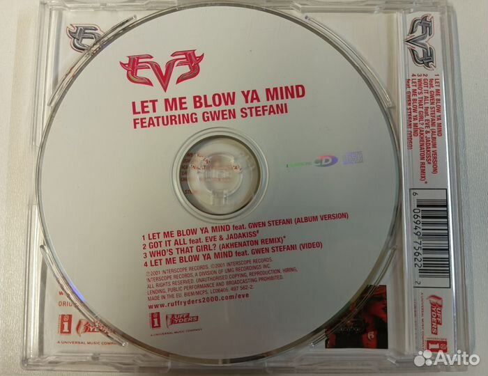 Eve Gwen Stefani Let Me Blow Ya Mind CD single