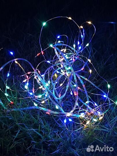 Гирлянда светодиодная «Разноцветные нити» 100LED 7