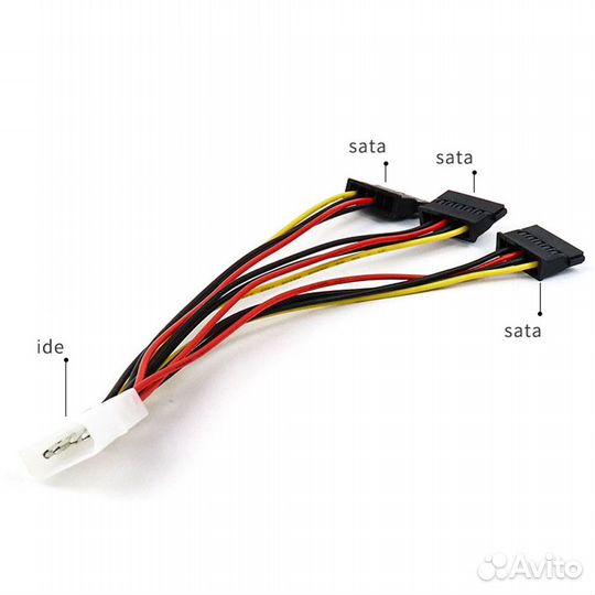 Новые разветвителИ molex 15 см на 3x(sata & molex)