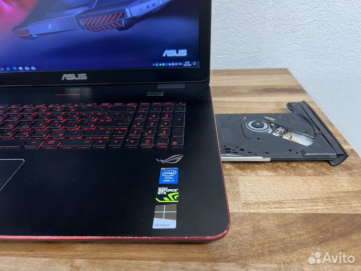 Гигант ROG 17.3 8 ядер i7 16Gb GTX 960M SSD+1500Gb
