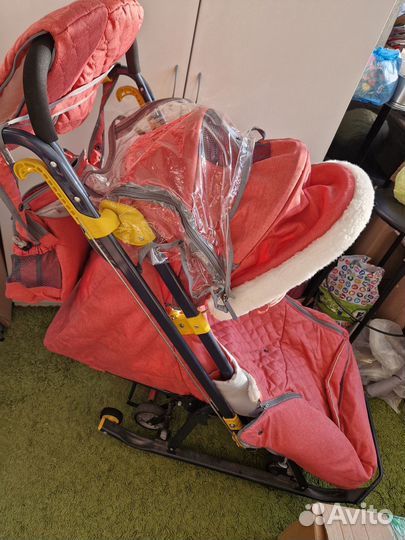 Детские санки коляска