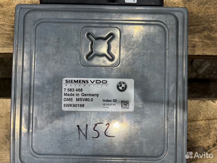 Блок управления двигателем Bmw 5 E60 N52B25 2005