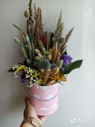 Сухоцветы, пшеница, осенние венки