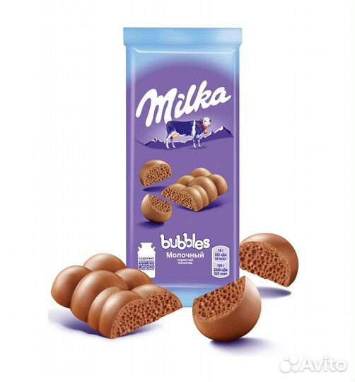 Шоколад Milka Bubbles Молочный Пористый Милка