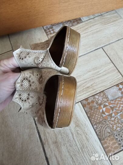 Шлепки женские 38 размер натуральная кожа