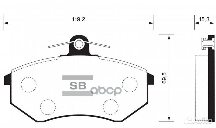 SP1043SNS 134 10 колодки дисковые п Hyundai H100