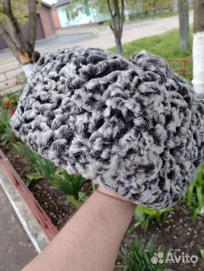 Шапка ушанка каракуль