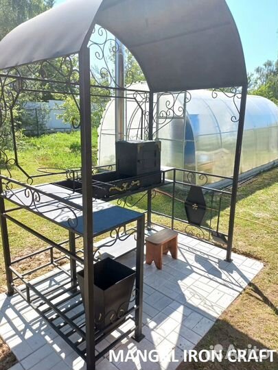 Мангал с крышей