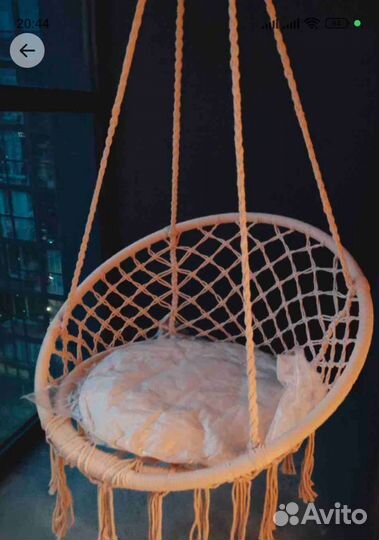 Новая Качель подвесная с подушкой