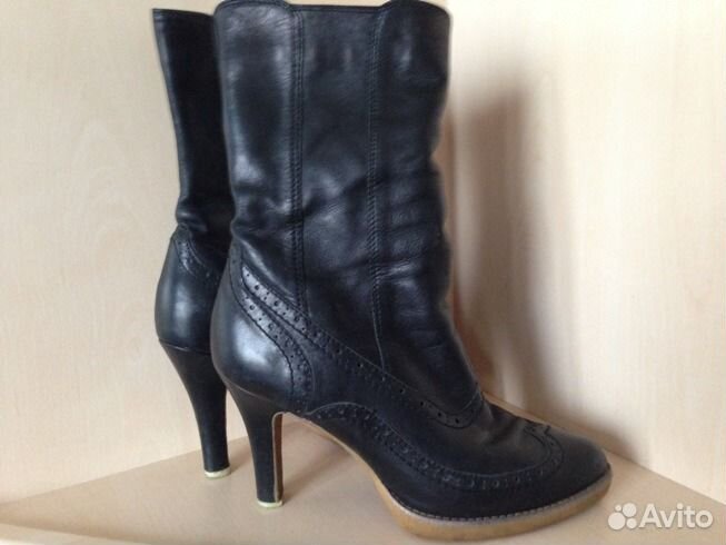 Черные кожаные ботильоны Senso Unico