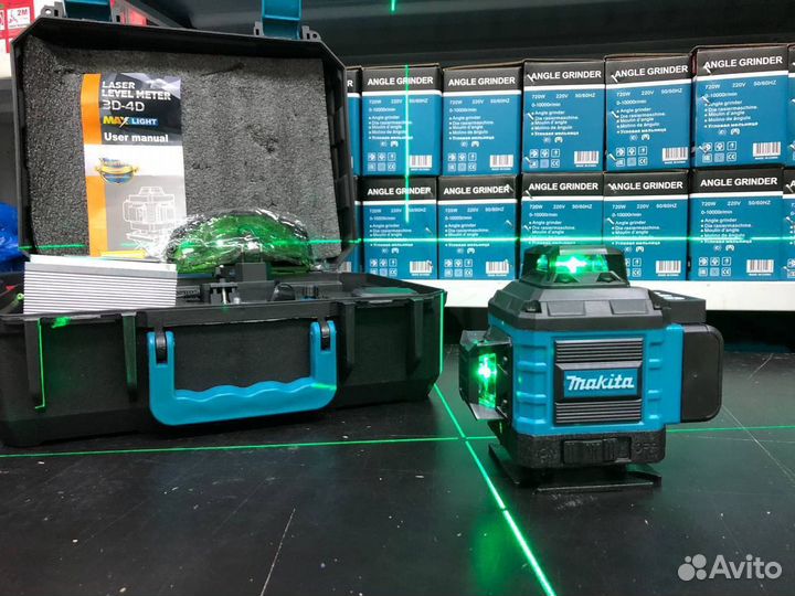 Лазерный уровень makita 4D нивелир 16 линий