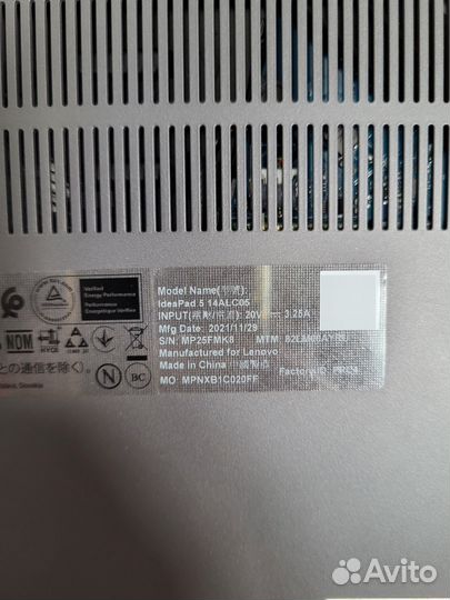 Ноутбук lenovo ideapad5