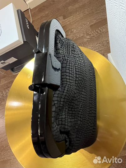 Сумка клатч натуральная кожа черная