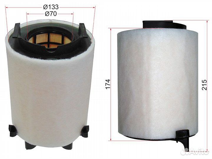 Фильтр воздушный audi A3 03/skoda octavia 04/volks