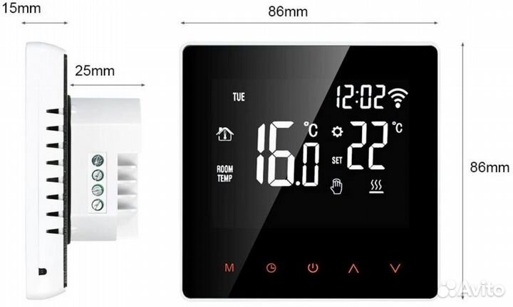 Терморегулятор электрического теплого пола wifi