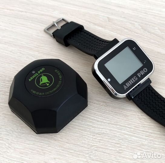 Кнопка вызова официанта модель Бургер с часами