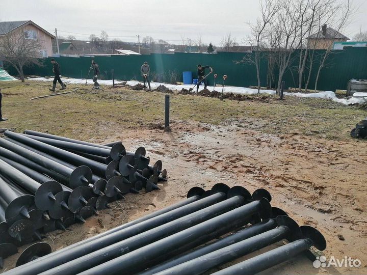 Сваи винтовые под ключ установка
