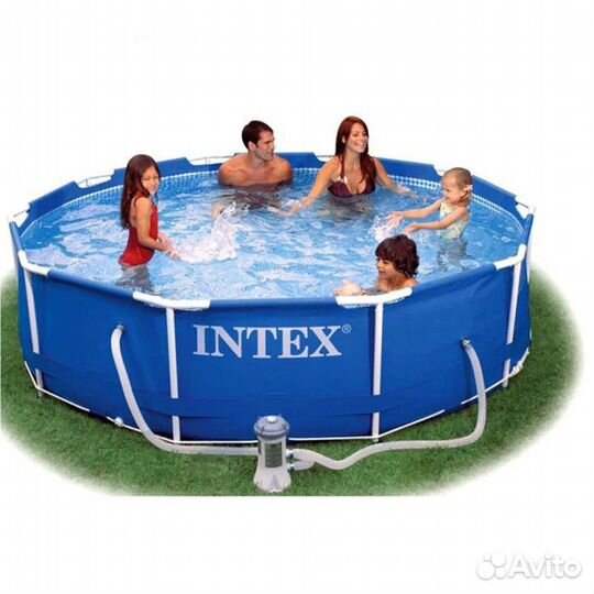 Бассейн каркасный Intex Metal Frame 366х76см, филь