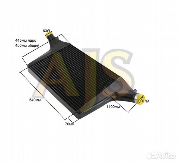 Интеркулер Wg style Audi S4 B9 3.0 TSFi tube-fin