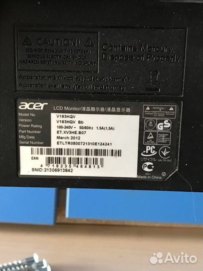 Монитор Acer v193hqv