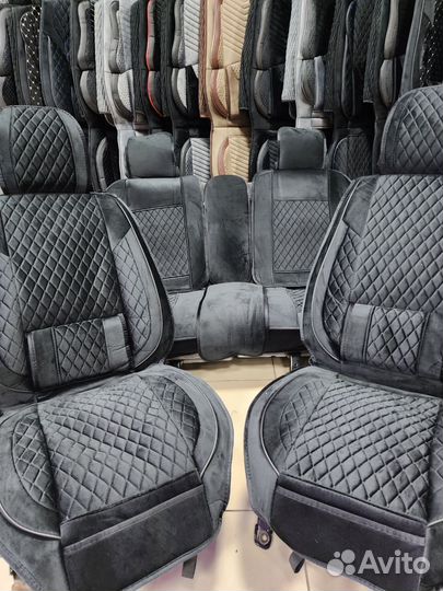 Чехлы на сиденья из Алькантары на весь салон