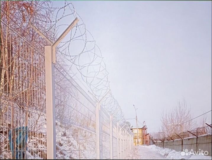 Монтаж Егоза, ограждение сбб колючая проволока акл