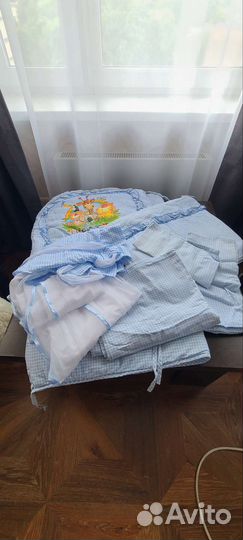 Комплект в кроватку с балдахином