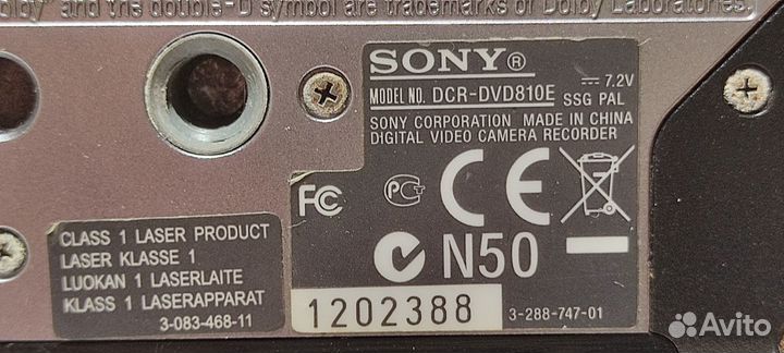 Видео камера soni DCR-DVD 810E