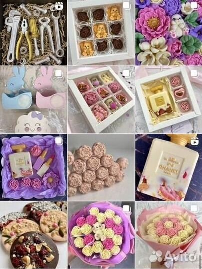 Шоколадные букеты, цветы, конфеты