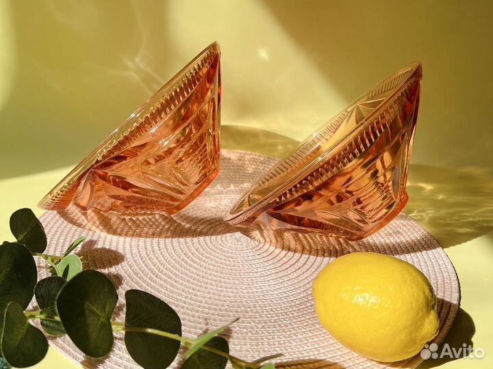 Салатник цветное стекло СССР большой