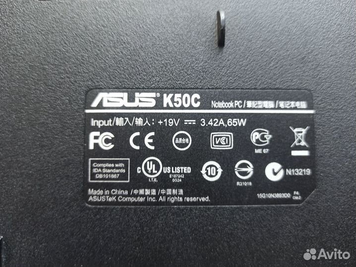 Корпус поддон топкейс рамка крышка asus K50С