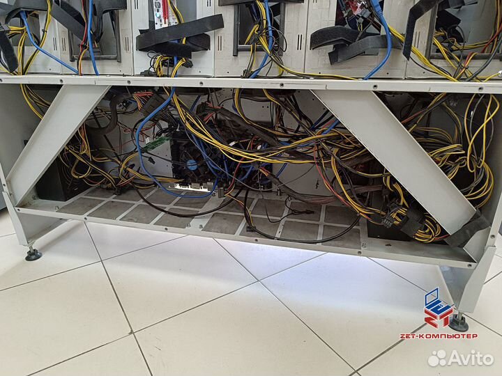 Корпус закрытый для майнинга на 12 карт в сборе