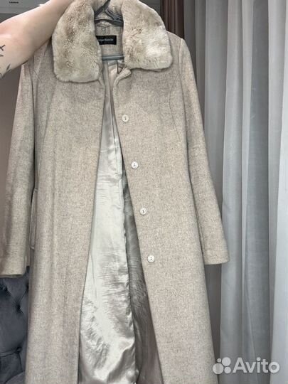 Пальто зимнее Снежная королева с натуральным мехом