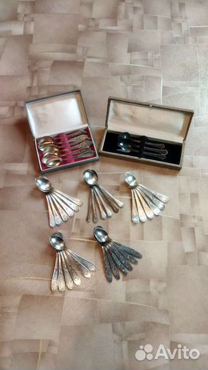 Наборы ложки вилки мельхиор