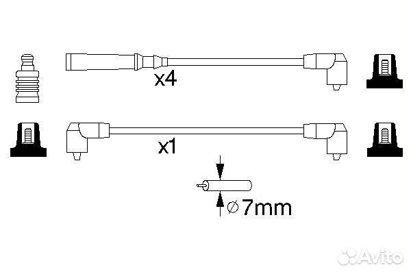 Провод высоковольтный volvo 940 (90-98) комплект bosch 986356847 bosch Оригинал