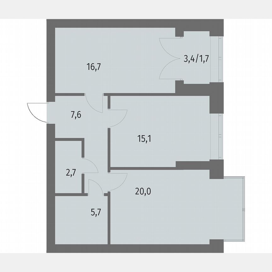 2-к. квартира, 69,5 м², 11/13 эт.