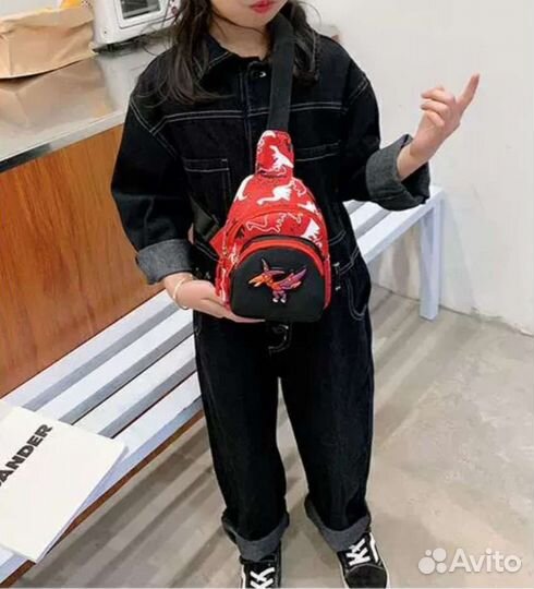 Сумка детская рюкзак через плечо динозавр новая