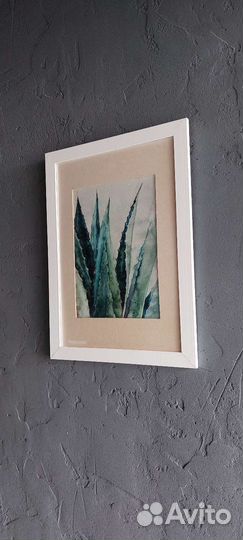 Картина акварель ботаника, постер в интерьер