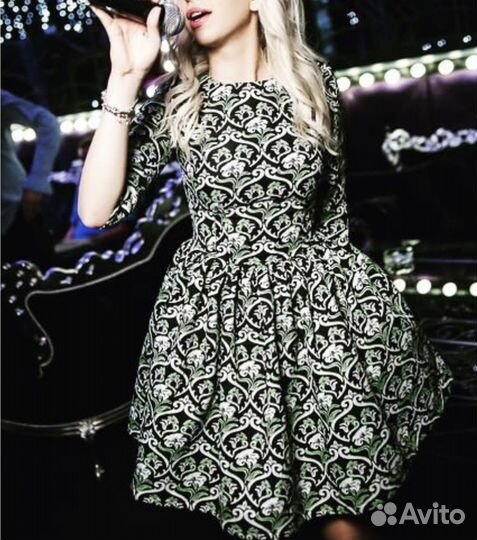 Платье жаккард xs