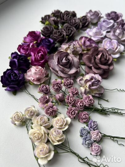 Цветы для скрапбукинга бумажные Тайланд